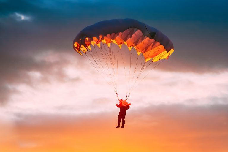 Photo of the parachute - safe landing